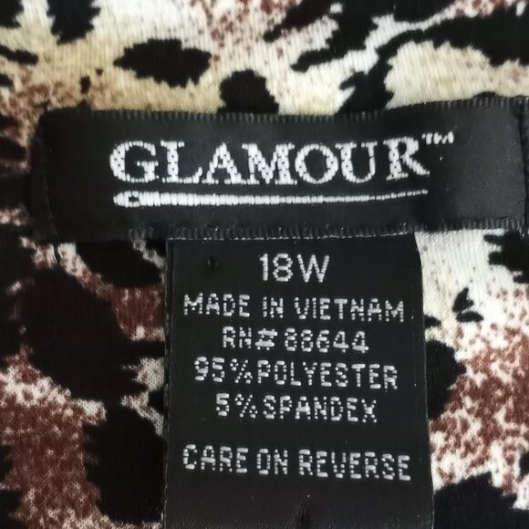 Glamour Animal Print V-Neck Cap Sleeve Empire Midi Dress - Picture 5 of 5